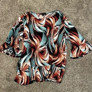 Abstract Swirl Women's Top Size Small. Brand New by N Touch